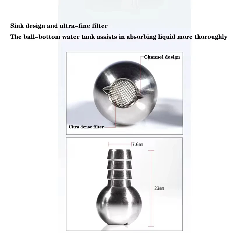 Foam Cannon Filter Weighted Straw Filter Ball Hose Attachment For Pressure Washer Reusable Stainless Steel Car Foam Accessories 5