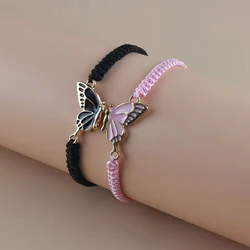 Elegant Handwoven Butterfly Couple Bracelets - Fashionable and Versatile Gift Set (A6)