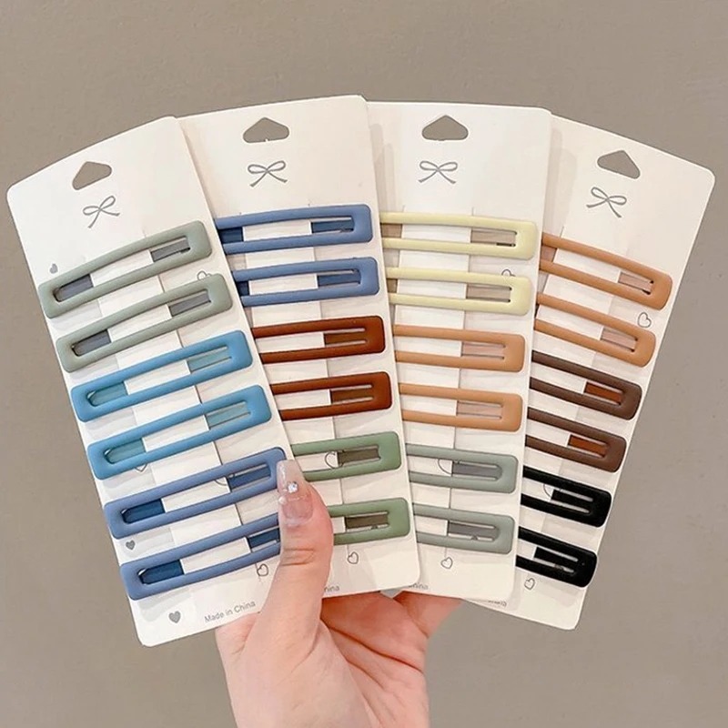 6pcs Mode praktische vielseitige Morandi Farbe BB Haarnadel Haar Seiten clips für Frauen Mädchen Haarschmuck – Detail 3