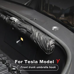 Front Trunk Hook for Tesla Model Y Umbrella Storage Hanging Clips Hooks Holder Anti Swinging Organizer for Tesla Modely 2021-23