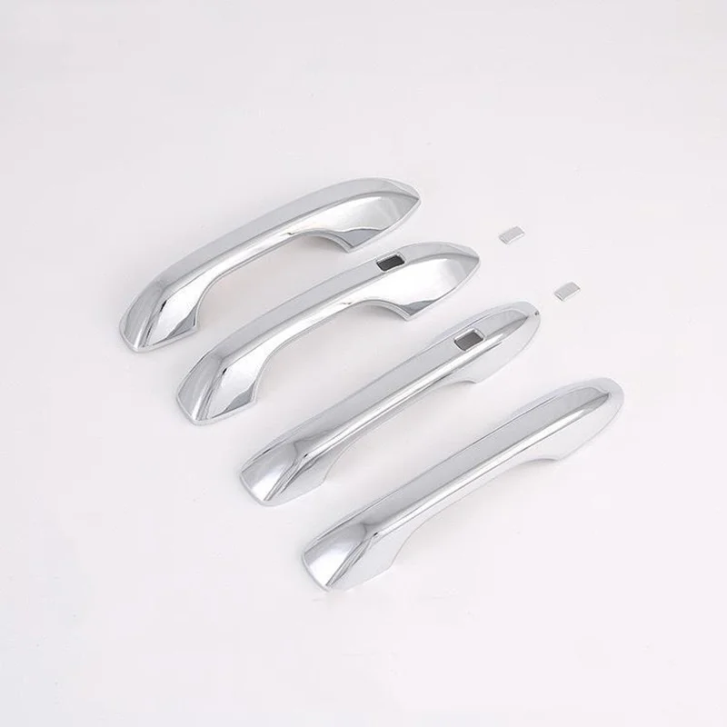 

For Hyundai Ix25 2020 External Handle Protective 4pcs Silver Chrome Outer Door Handles Cover Frame Trim Sticker Pull Doorknob