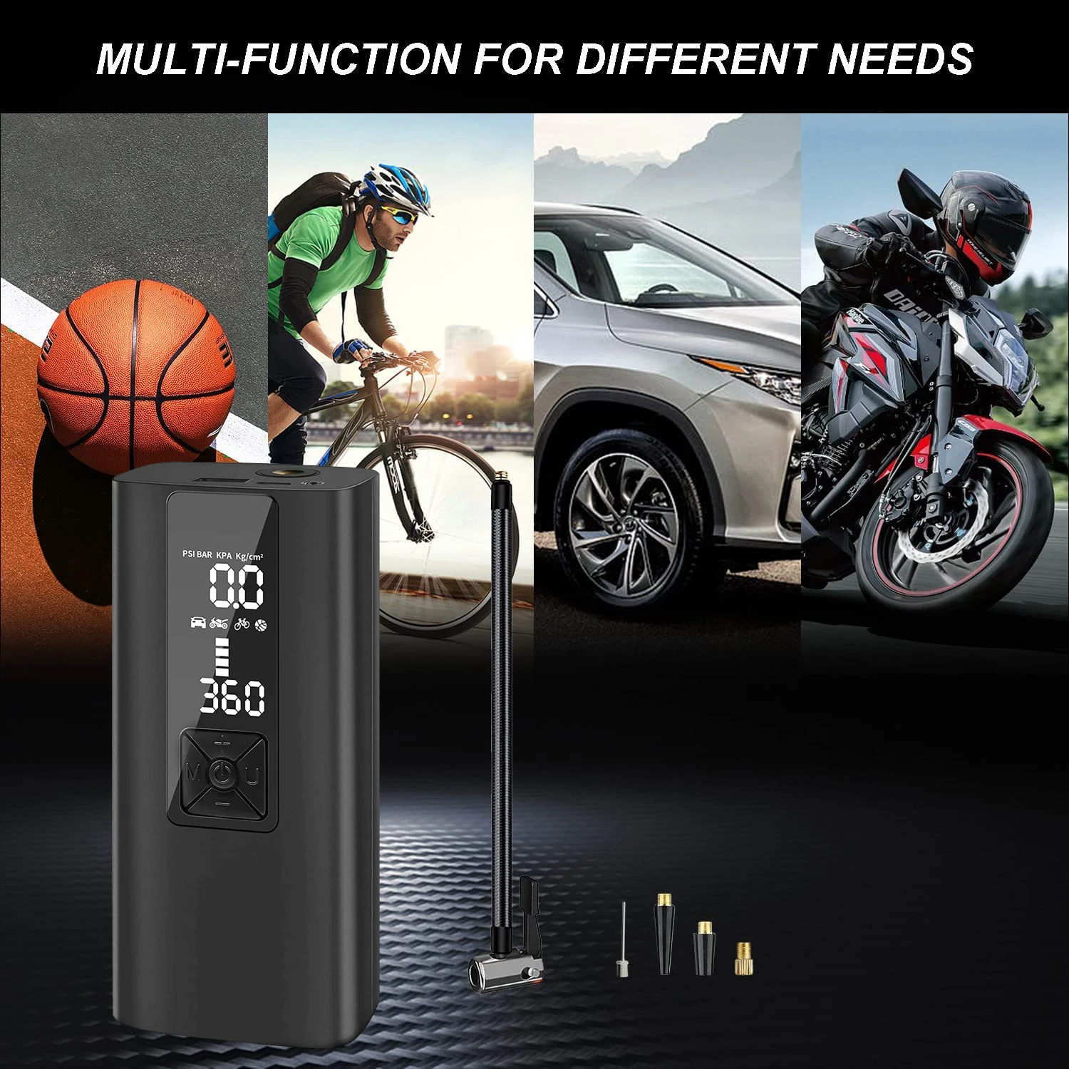 40L/Min Cordless Rechargeable Air Pump For Car Bicycle Tires Balls Car Tire Inflator  Pump Air Compressor For Makita 18V Battery - AliExpress
