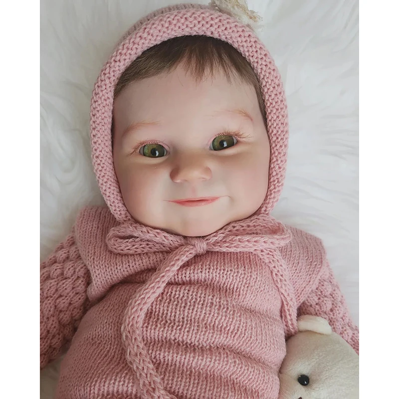 

NPK 60CM Maddie Reborn Toddler Popular Cute Newborn Doll with hand-root hair Soft Cuddle Body High Quality Doll