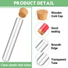 50-200Pcs Clear Plastic Test Tubes with Cork Stoppers 10ml Small Test Tubes with Lids Plastic Bottles for Storage Jewelry Seed 3