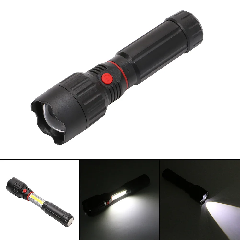 

Новая модель, вращающийся Телескопический фонарик с регулируемой яркостью, Автомобильный аварийный COB, для обслуживания и кемпинга