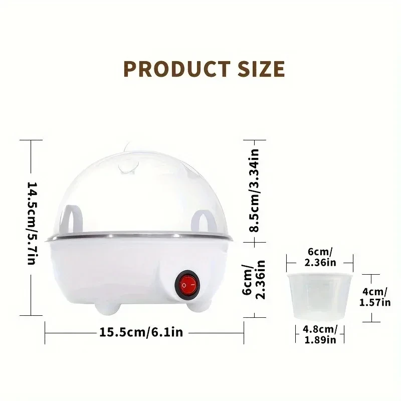 Electric Steam Pot Egg Cooker Automatic Power Off Home Small 1-person Multi-Functional Steamed Egg Custard Boiled Machine