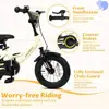 Children's Bikes, 12-18 Inch with Training Wheels, Dual Brakes, Adjustable Seat & Handlebar, Suitable for 3-8 Years