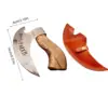 Handmade Pizza Cutting Axe Stainless Steel Viking Pizza Cutter Wooden Handle Multifunctional Pizza Axe Knife With Oblique Blade 3