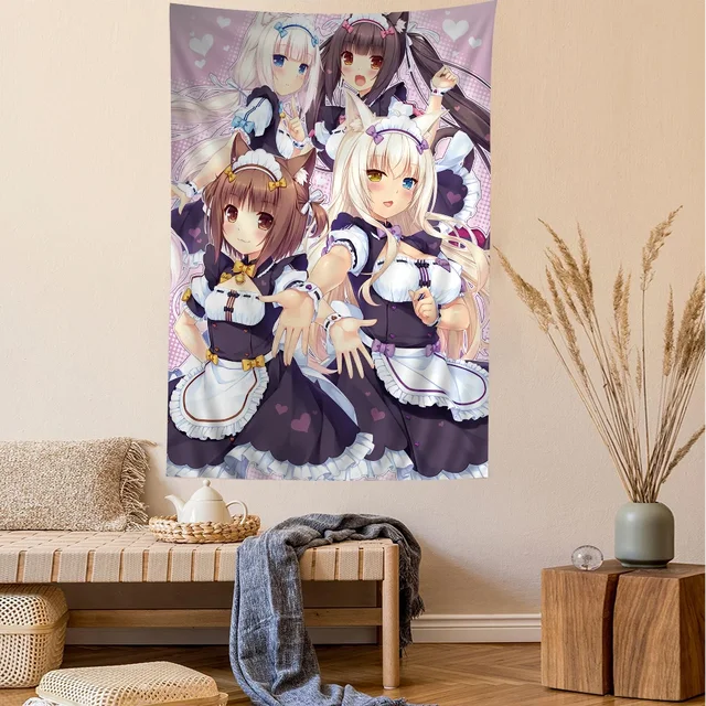 Anime Netelesara Film Sticky DIY Tapisserie Murale, Hiphelicopter Fleur Tapis Muraux, Dortoir Décor Art Mural 5