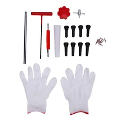 Tire Valve Repair and Installation Tool Set - 24PCS Tire Valve Change Tools (Red)