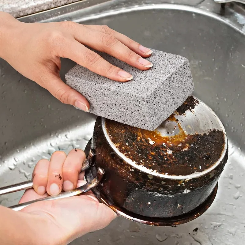 Barbecue Cleaning Tools Grill Brush Cleaning Brushes BBQ Grill Cleaning Brush Brick Block Barbecue Cleaning Stone Stains Grease Cleaner Barbecue Rack Outdoor Kitchen BBQ Tools