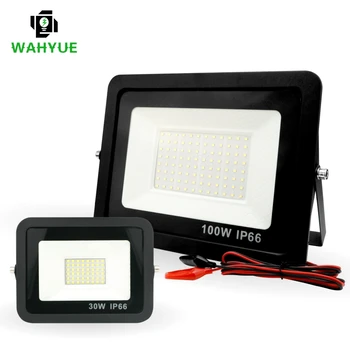 20W 30W 50W 100W DC12V Led 홍수 빛 야외 투광 조명 스포트 라이트 IP66 방수 빛 반사판 휴대용 12 볼트 Led 조명