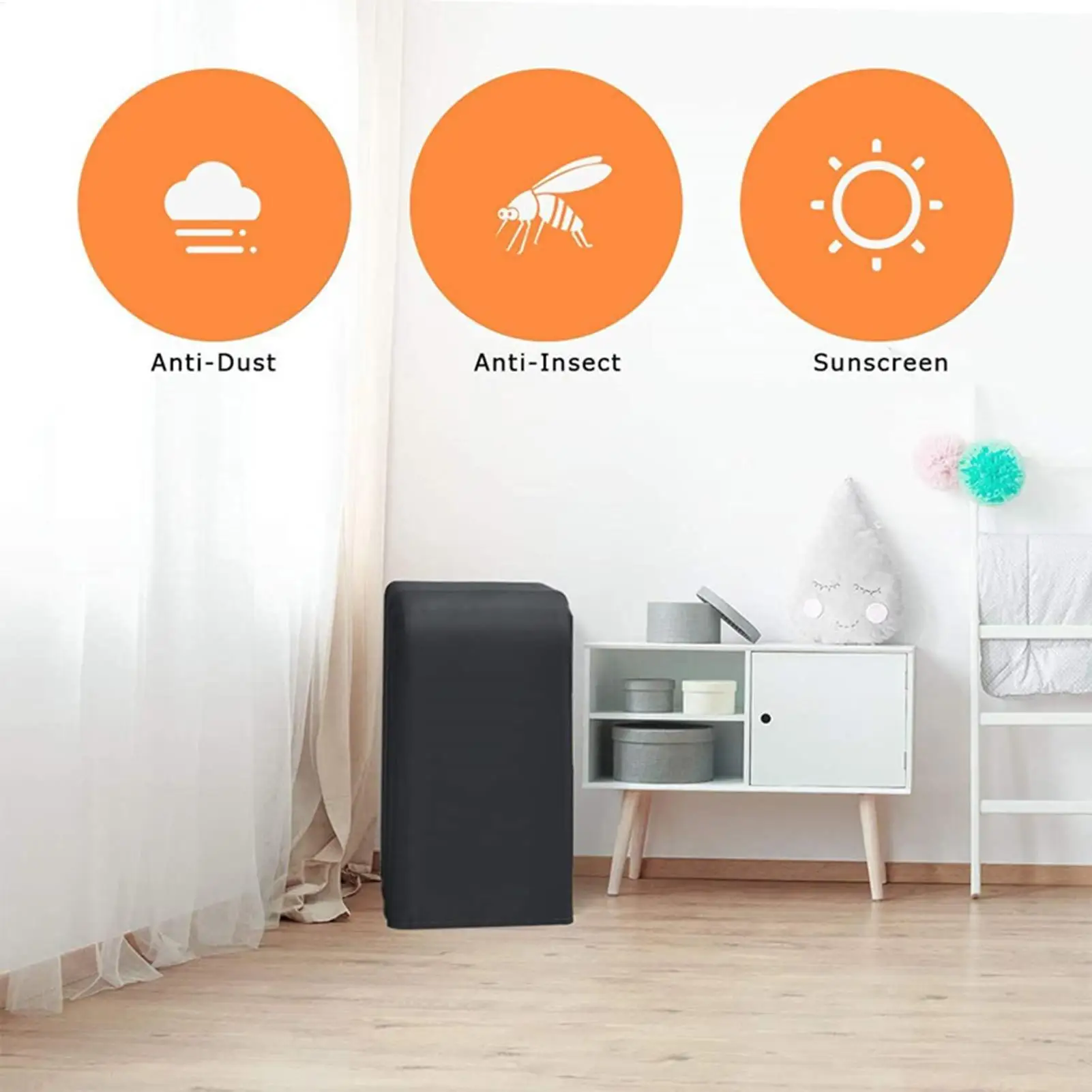 1pcs Portable Air Conditioner Cover Waterproof Zipper Bag Protective Cover Mobile AC Dustproof Cover For Condenser Compressor