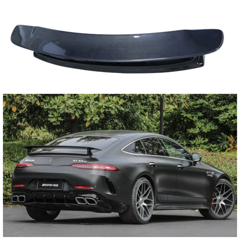 

For Benz GT43 GT50 GT53 GT63 2019 2020 2021 2022 2023 High Quality Carbon Fiber Car Rear Trunk Lip Spoiler Splitter