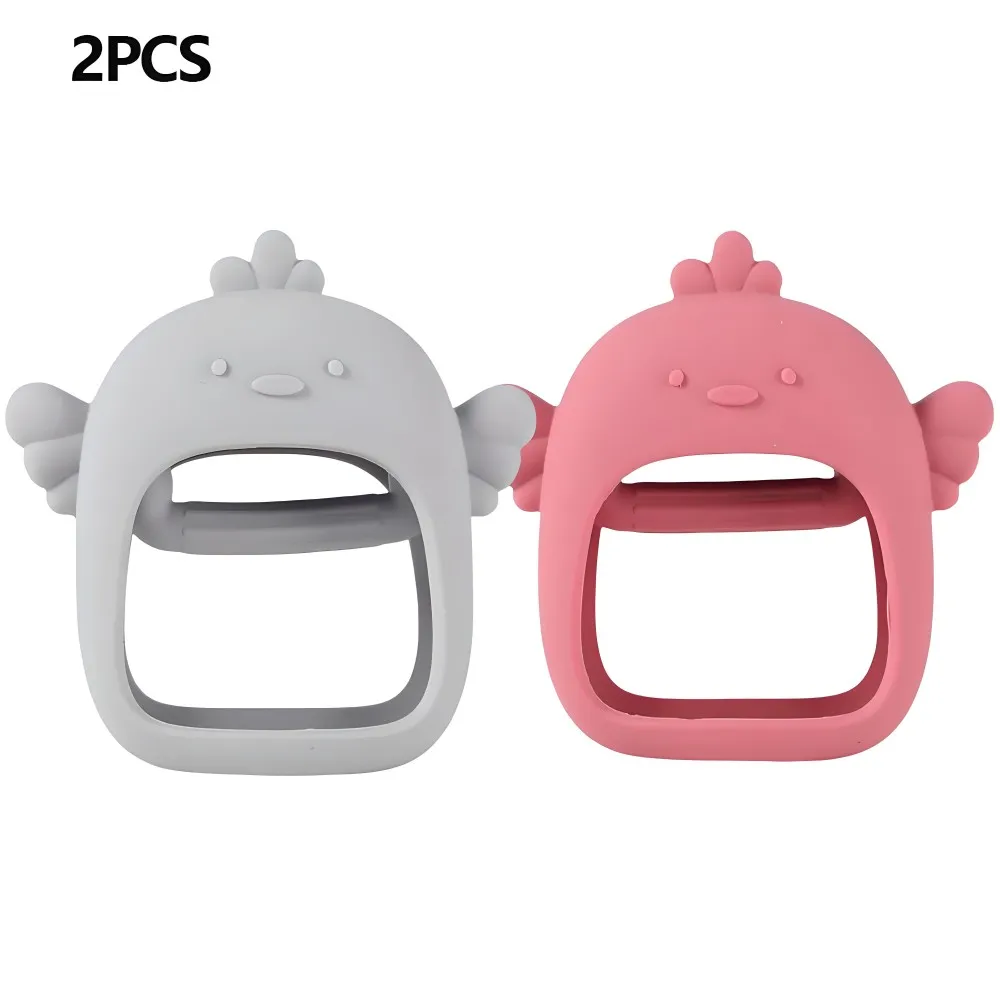 1/2pcs Silicone Teething Cute Baby Set of Hands Teether Suitable for Teething Period Baby Daily Use Anti-feeding - 4