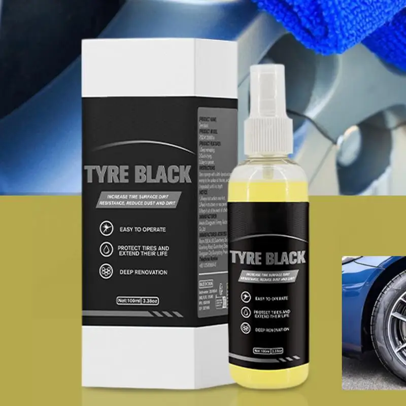 Automotive Tire Care 100ml Automotive Wheel Cleaner Tire Shine Cleaner Wheel Spray For Long-Lasting