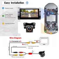 AHD 1080P Fisheye CCD étanche grand Angle de vue arrière/avant caméra de recul pour Vision nocturne HD pour aide au stationnement de voiture 6