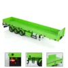 NEW 1/14 Metal Semi Trailer 3 Axles Manual Lifting Legs Lights for RC Tractor Truck DIY TAMIYAYA Lorry Model RC Dump Truck Toys 1