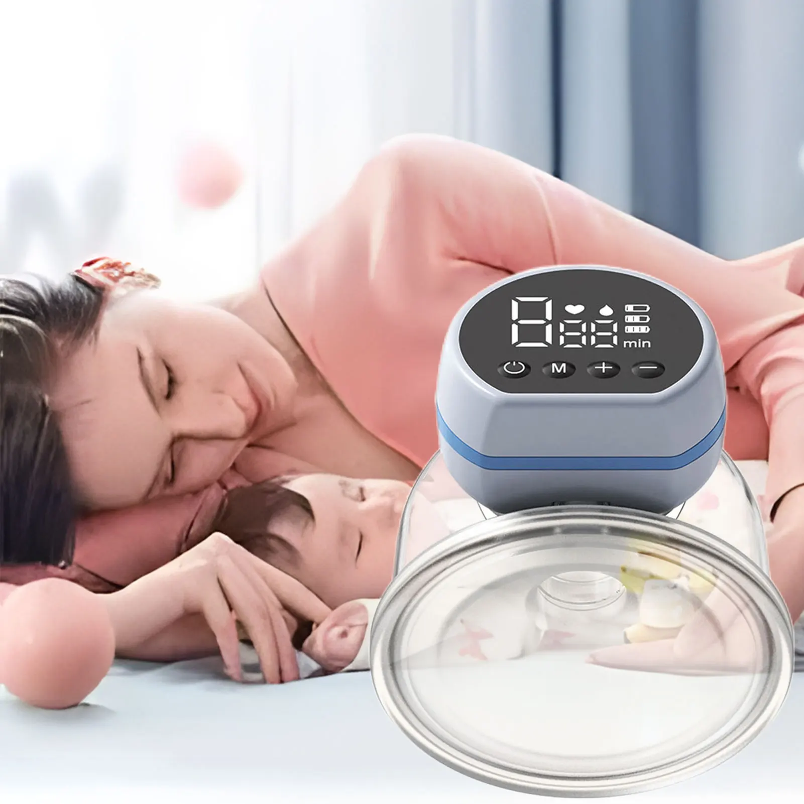 Electric Breast Pumps USB Rechargeable BPA Free Powerful Intelligent Baby Breast Feeding Milk Suckers