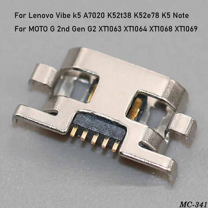 10-100 Stück Micro-USB-Buchse für Lenovo Vibe K5 A7020 K52t38K52e78K5 für Moto G2 XT1063 Note USB-Buchse Ladeanschluss