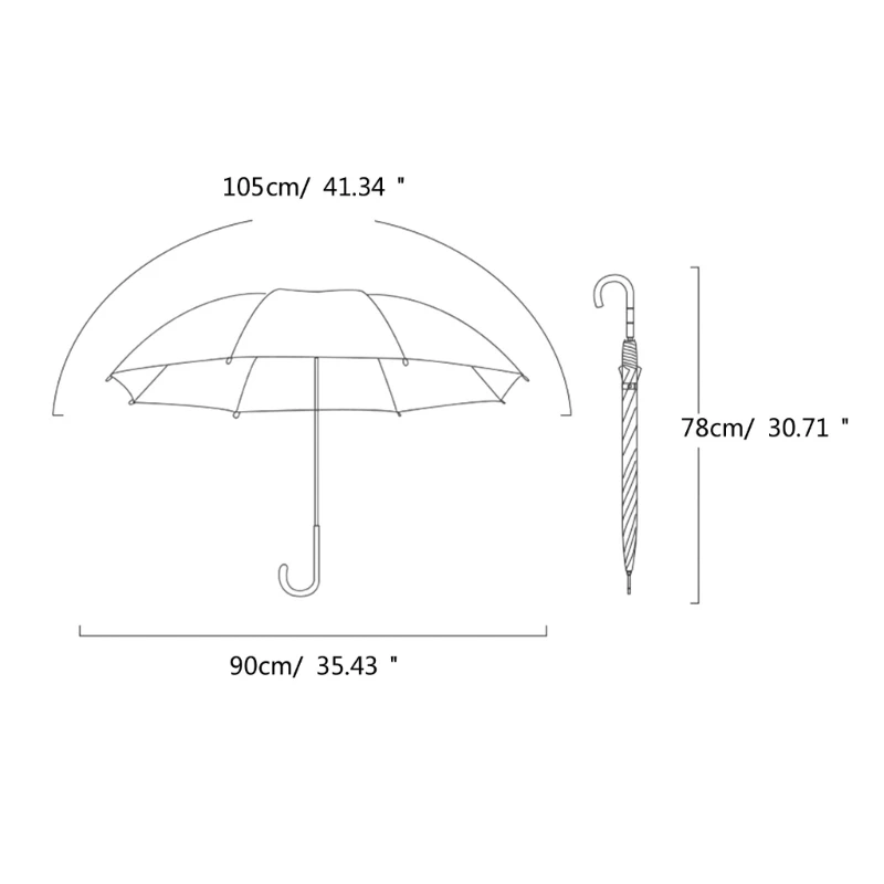 Lightweight Umbrellas with Lovely Pattern Water Resistant Clear Rain Gear