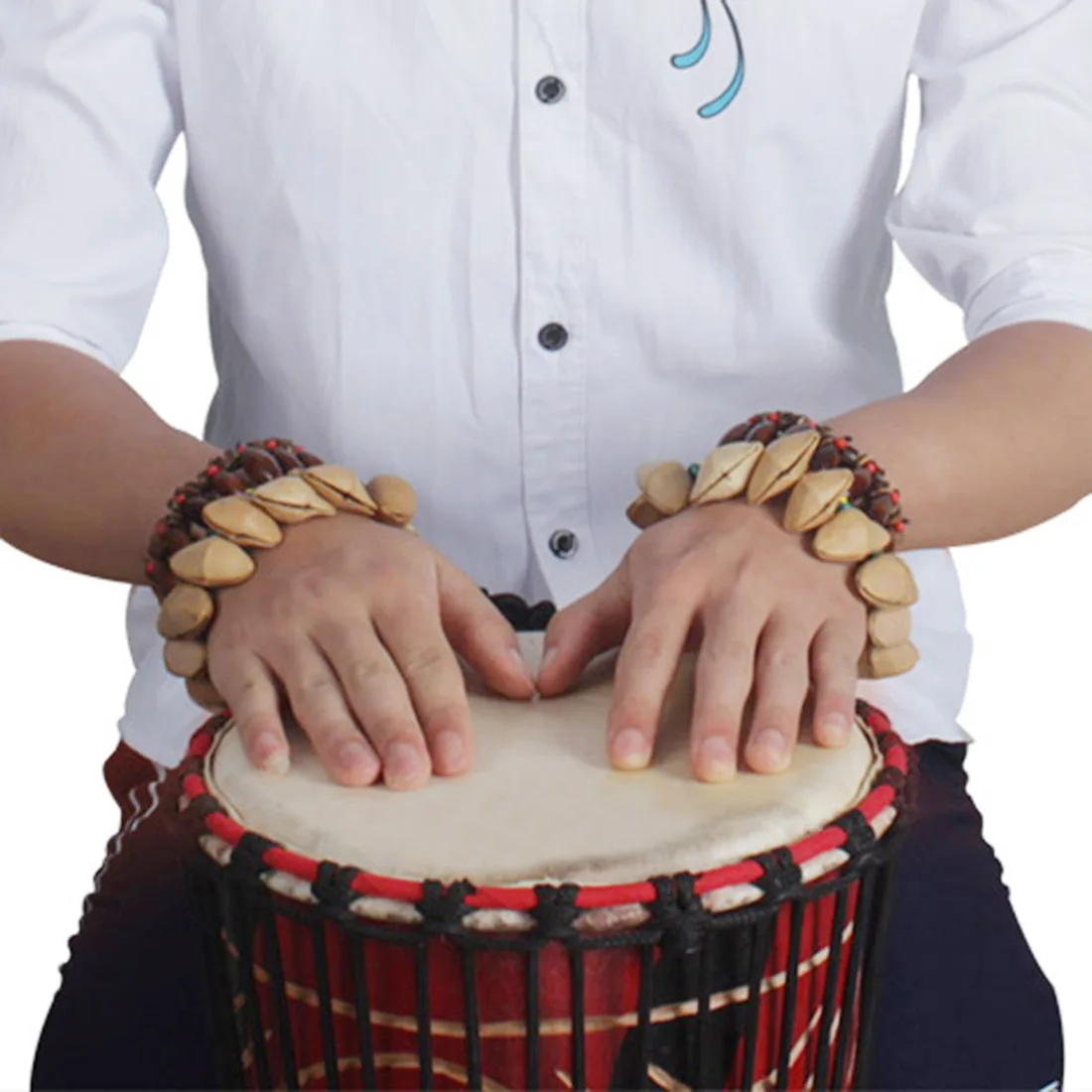 Muscheln, Nüsse, Muschelarmband, Handglocke, ethnischer Stil, für Djembe, afrikanische Trommel, Conga, Schlaginstrumente, Musikinstrumente, Teile, Geschenke. – Detail 8