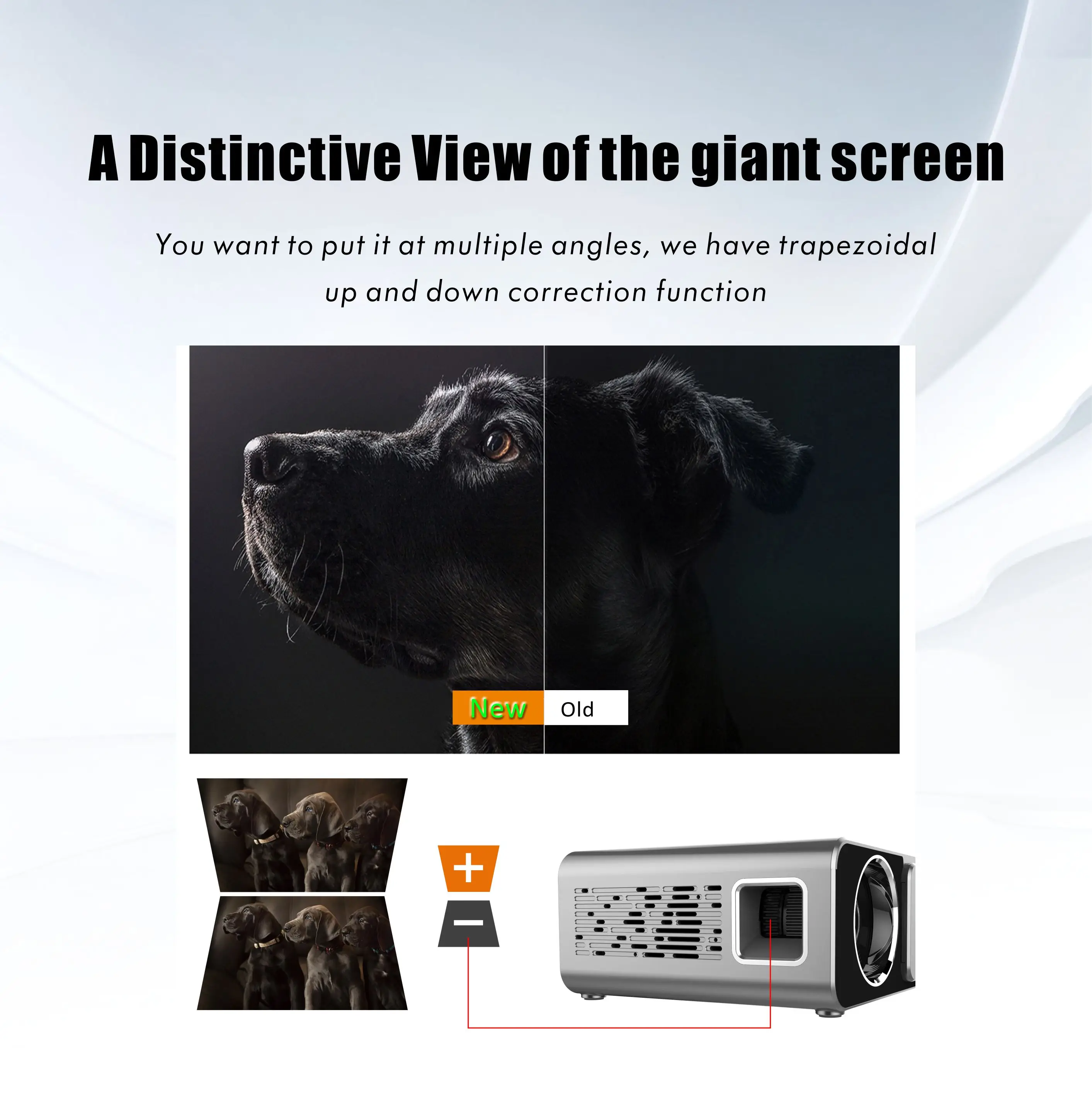 T6 Android System LED Projector Cinema Supports Mobile 1080P Mini Portable Projector Home Theater Smart TV WIFI