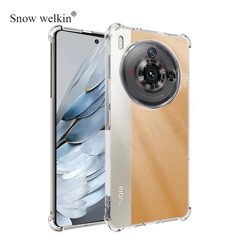 

For nubia Z50SPro Airbags Buffer Full Protection Case For ZTE nubia Z50S Pro Clear Soft TPU Shockproof Back Case Cover
