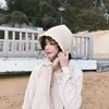 Y2K Autumn and Winter Lace Knit Women's Thunder Feng Hat Japanese Cute Band-brim Woolen Cap Sen Knitted Hat Streetwear 5