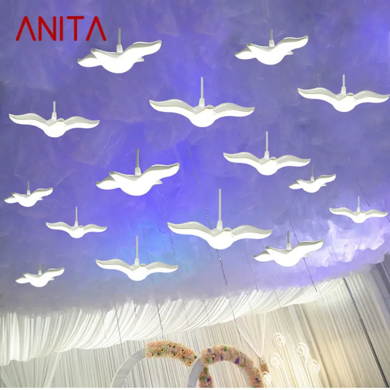 

ANITA Road Lead Wedding LED Flying Birds and Seagulls Wedding Hanging Acrylic Lights Decoration Party Stage