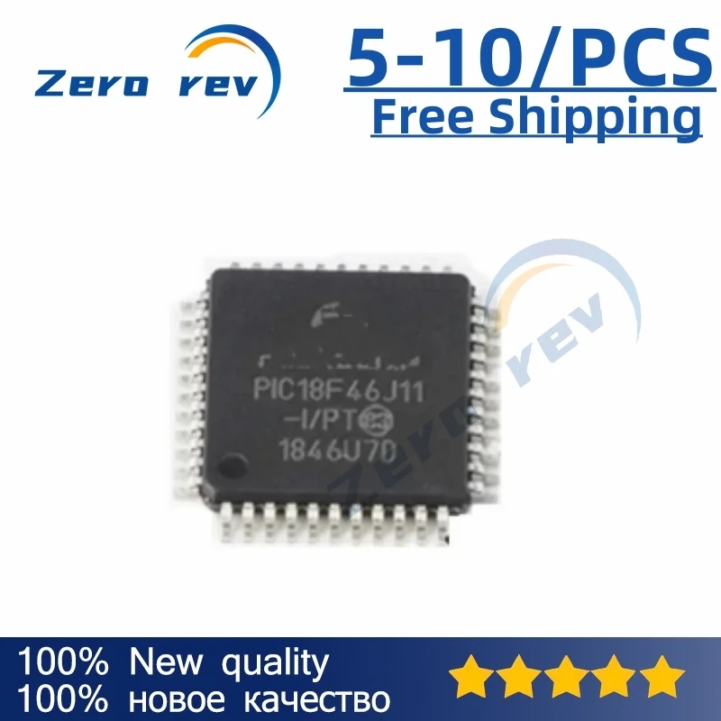 

5-10Pcs 100% New Free Shipping T PIC18F45Q10-IPT PIC18F46J11-I PT TQFP-44