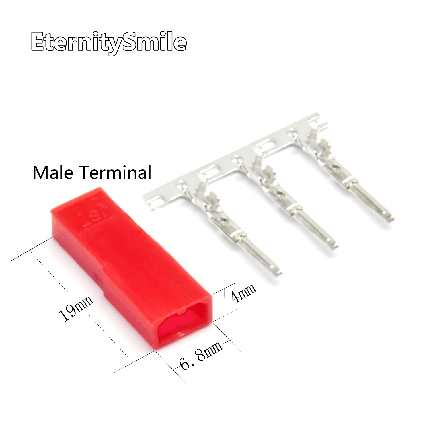 2.5mm JST SYP 2P Female & Male Red Plug Housing Crimp Terminal Connector Kit JST-SYP-2A 240Pcs (40set) for RC Lipo Battery