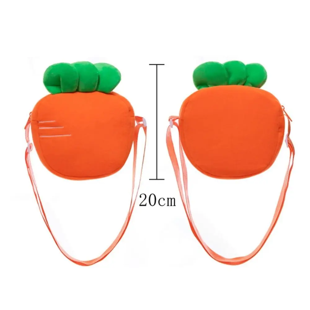 Simulation Carrot Carrot Plush Bag Cartoon Lovely Strawberry Doll Bag Strawberry Cute Fruit Plush Shoulder Bags Girl