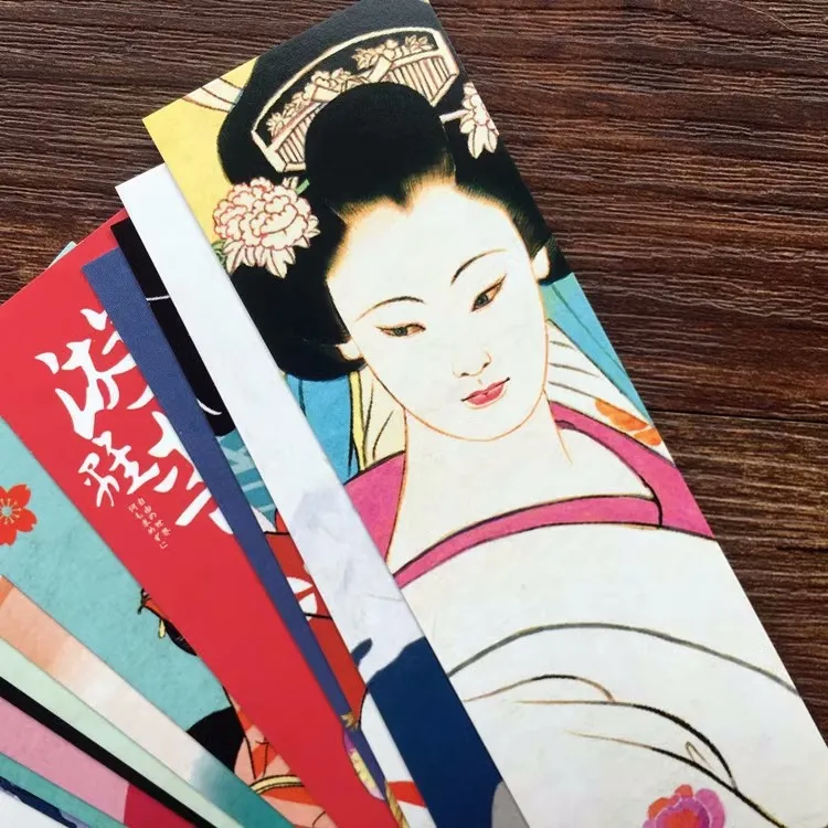 Cute Kawaii Paper Bookmark Vintage Japanese Style Book Marks for Kids Student School Office Stationery 30 Pcs/Set