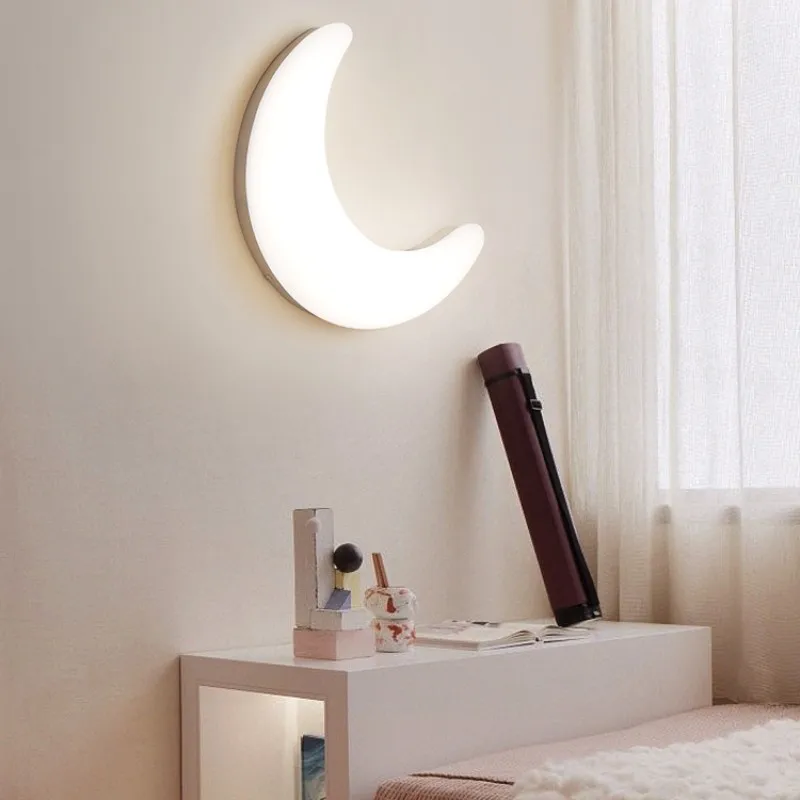 Moon Lamp Modern Entry Level Children's Room Ceiling Lamp Study Bedroom  Bedside Wall Lamp Living Room Sofa Decoration Lights - AliExpress