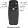 Electric Fireplace Insert with Fire Crackling Sound, Remote Control, 750/1500W, Black, 33 1/16 Inches Wide, 25 9/16 Inches High 4