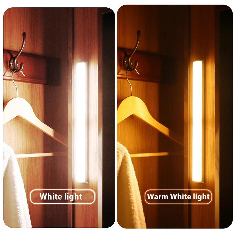 PIR Motion Sensor Light Wireless LED Night Light Bedroom Kitchen Lighting Cabinet Staircase Magnetic Rechargeable Night Lamp