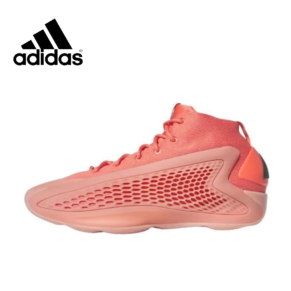 thumbnail image 1 of Zapatillas de baloncesto Adidas Original AE1 negras y grises de caña media con absorción de impactos y antideslizantes para hombre, 1 of 5
