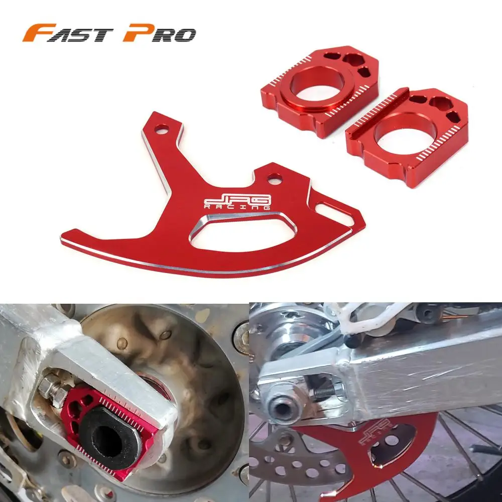 

Rear Brake Disc Guard Cover Chain Adjuster Axle Block For Honda CR125R CR250R CRF250R CRF250X CRF450R CRF450X CRF 250 450 R X