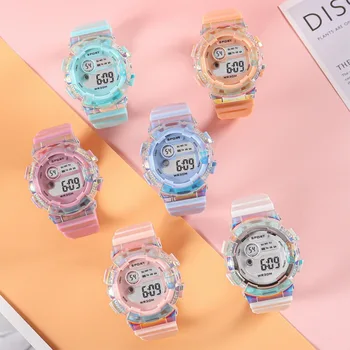 Fashion Waterproof Children Watches for Girls Sport Digital Bracelet Electronic Kids Watch Student multi-functional Clock Toys 1