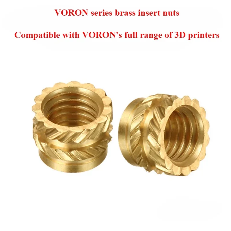 Voron 0/0.1/2.4 Earth eight twill knurled brass nut Wolong Threaded Insert