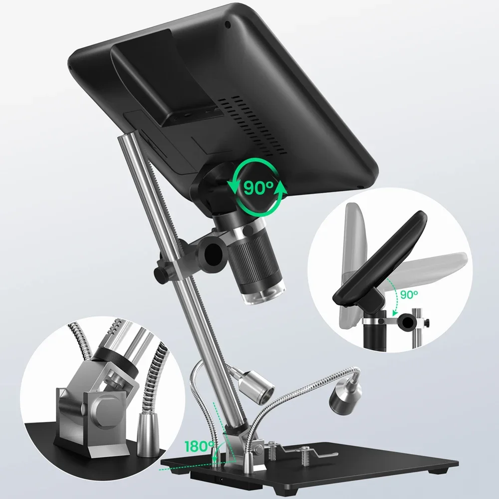Andonstar AD210 10.1inch 12 Million Pixels IPS Digital Microscope 260X Magnification Microscope with LED Light for Soldering 5