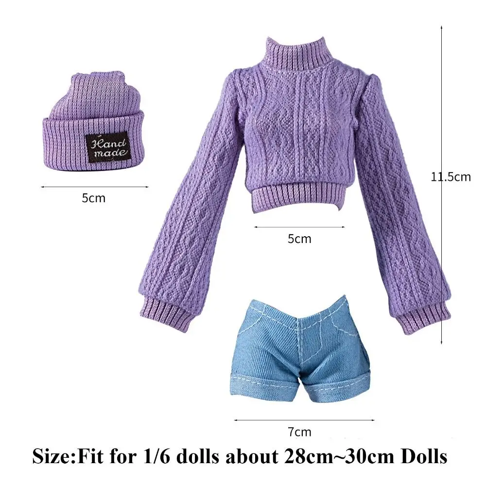 Wool Coat Doll Accessories for 1/6 BJD Dolls Winter