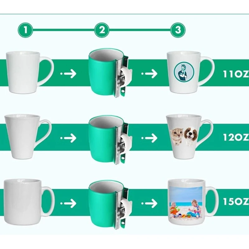 Silicone Tumbler Wrap 11OZ 12OZ 15OZ Sublimation Silicone Mug Wrap Temperature Resistance Silicone Mug Cup Clamp for Mugs Printing
