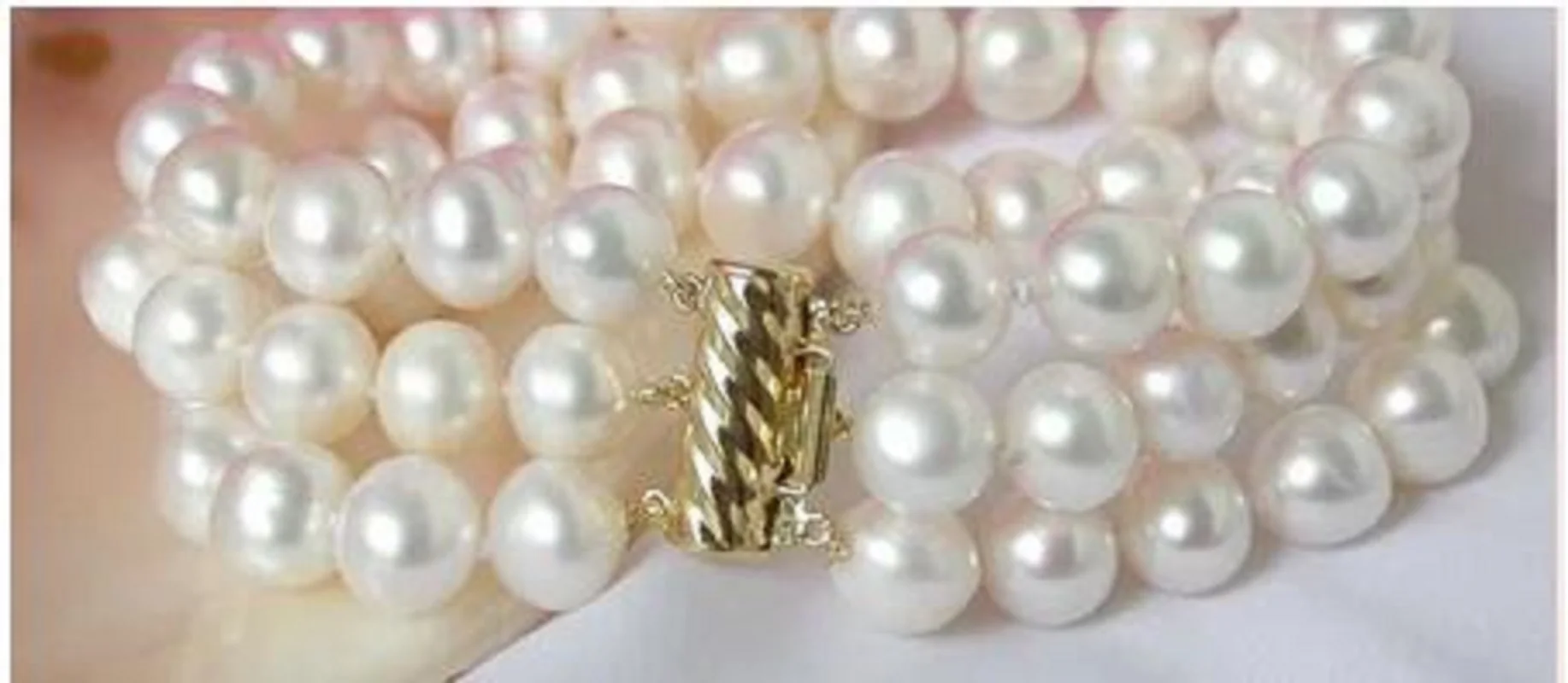 

AAA 8-9mm South Sea Genuin White Pearl BRACELET 7.5-8" 14K Gold fine jewelryJewelry Making