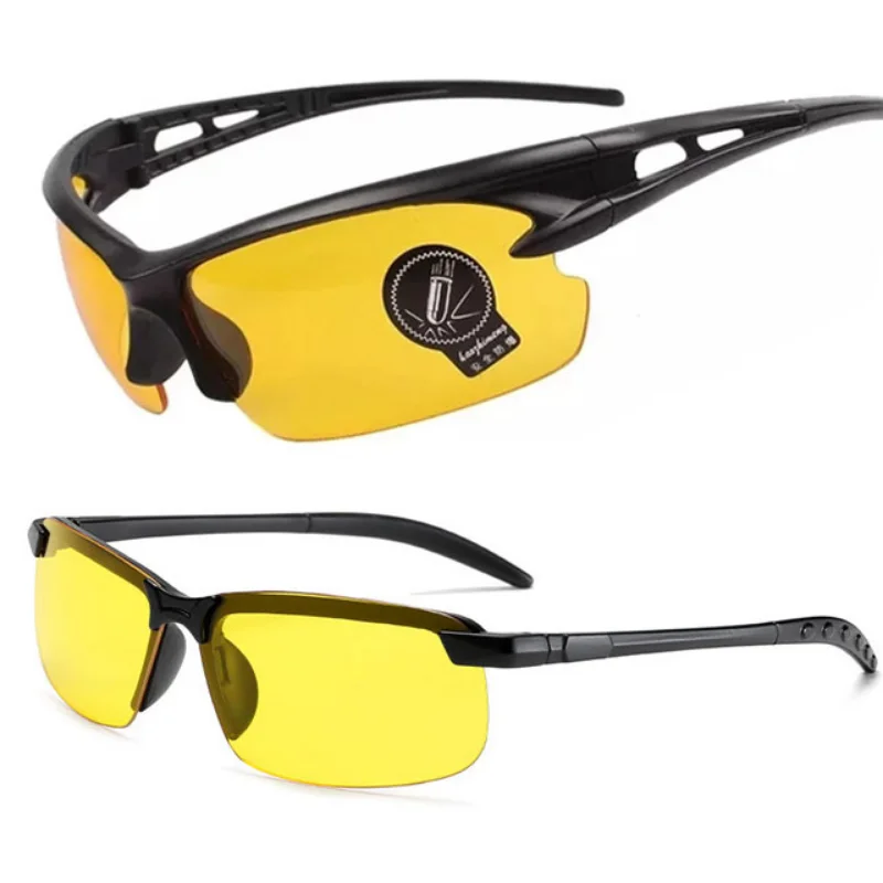 Men Women Night Vision Glasses Outdoor Cycling Glasses Black Frame Goggles Driver Night Fashion Yellow night vision glasses night vision sunglasses