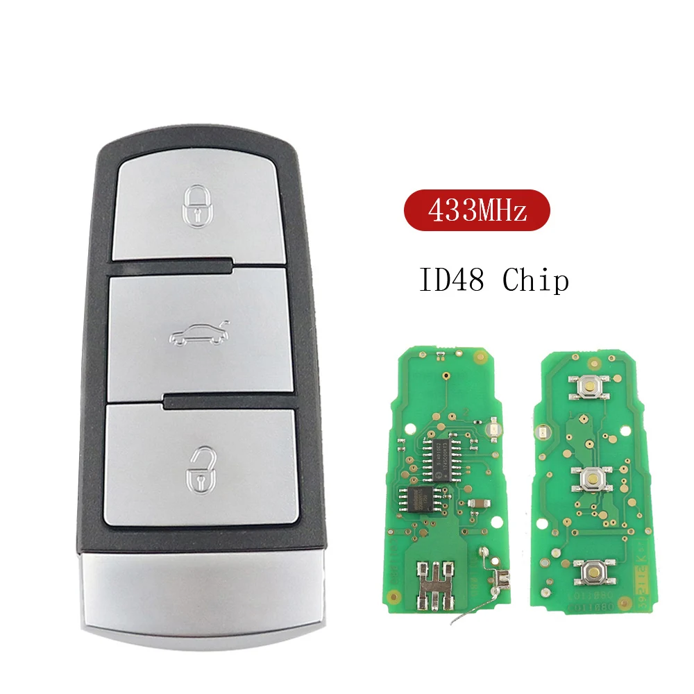 Chiave per auto intelligente YIQIXIN per VolksWagen VW Passat 3C B6 B7 Magotan CC chiave remota 433MHZ ID48 Chip Keyless Go Uncut Blade 3 pulsanti 14 Chiave per auto intelligente YIQIXIN per VolksWagen VW Passat 3C B6 B7 Magotan CC chiave remota 433MHZ ID48 Chip Keyless Go Uncut Blade 3 pulsanti - Secec27baee7e4422a793676c756df851a