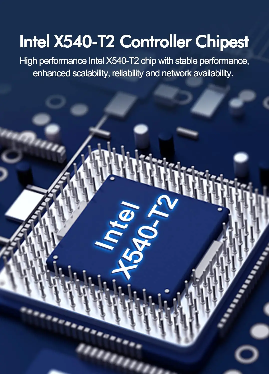 Ethernet Network Card Intel Chipset PCIe x8 Dual Copper RJ45 10Gbps Port PCIE-X8 X16