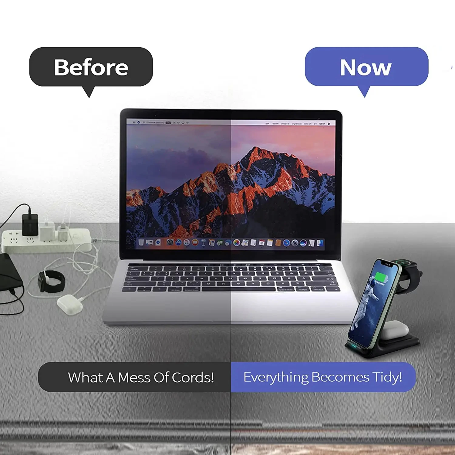 3 In 1 Wireless Charger Stand for iPhone 15 14 13 12 11 Pro max Apple Watch 9 8 7 Airpods Phone Holder 30W Fast Charging Station