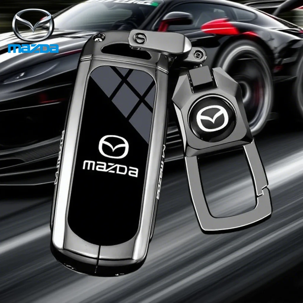 Leder 2 3 Tasten TPU Schlüsselhalter für Mazda 2 3 5 6 CX7 CX9 RX8 MX5 MPV Demio Autoschlüsselhülle Fernbedienung Shell Fob Bag Protector